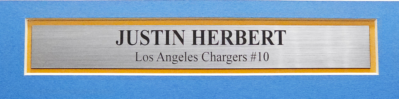 Los Angeles Chargers Justin Herbert Autographed Framed Blue Jersey Beckett  BAS Stock #200923 - Mill Creek Sports