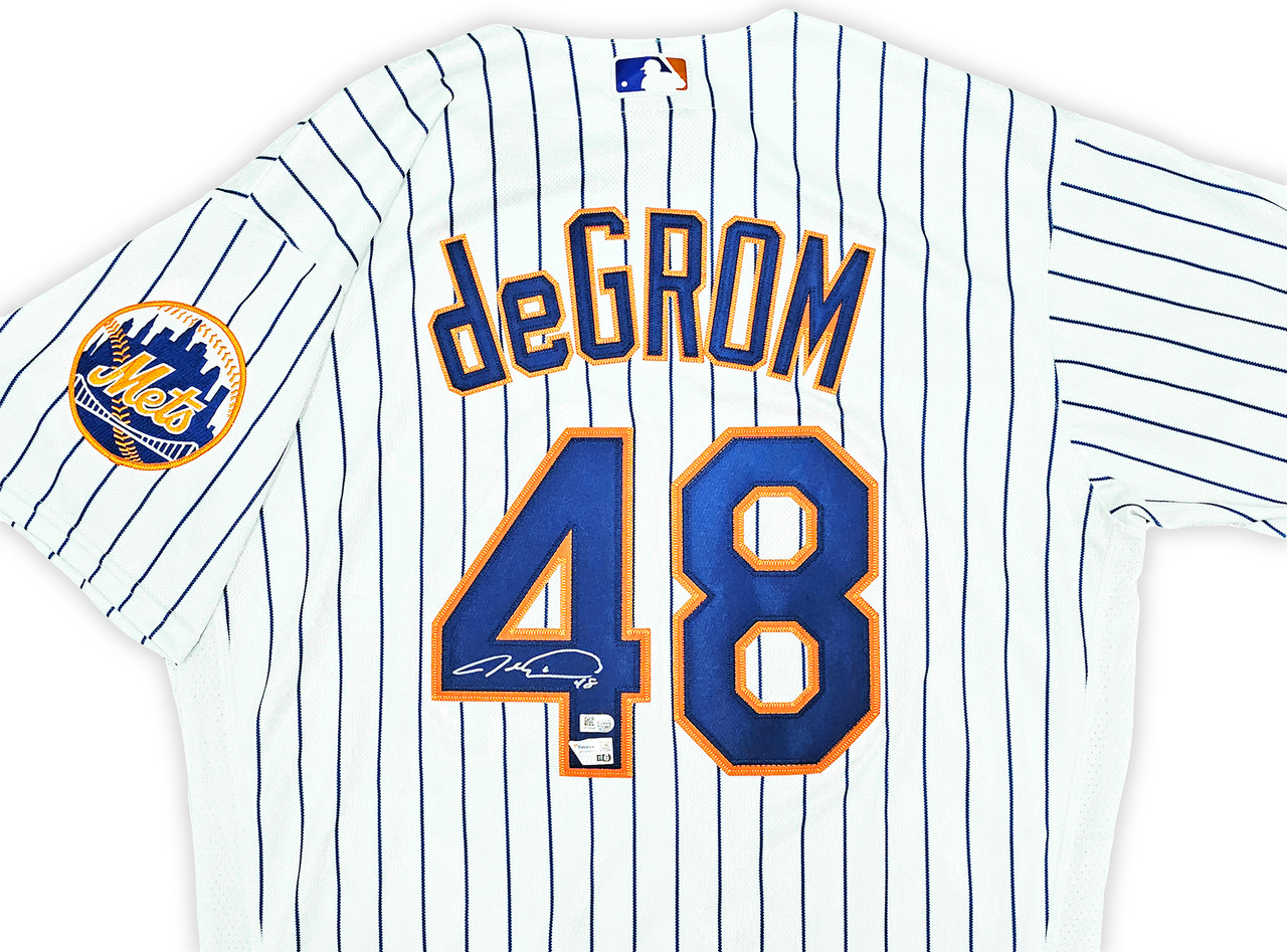 Jacob deGrom White New York Mets Autographed Nike Authentic