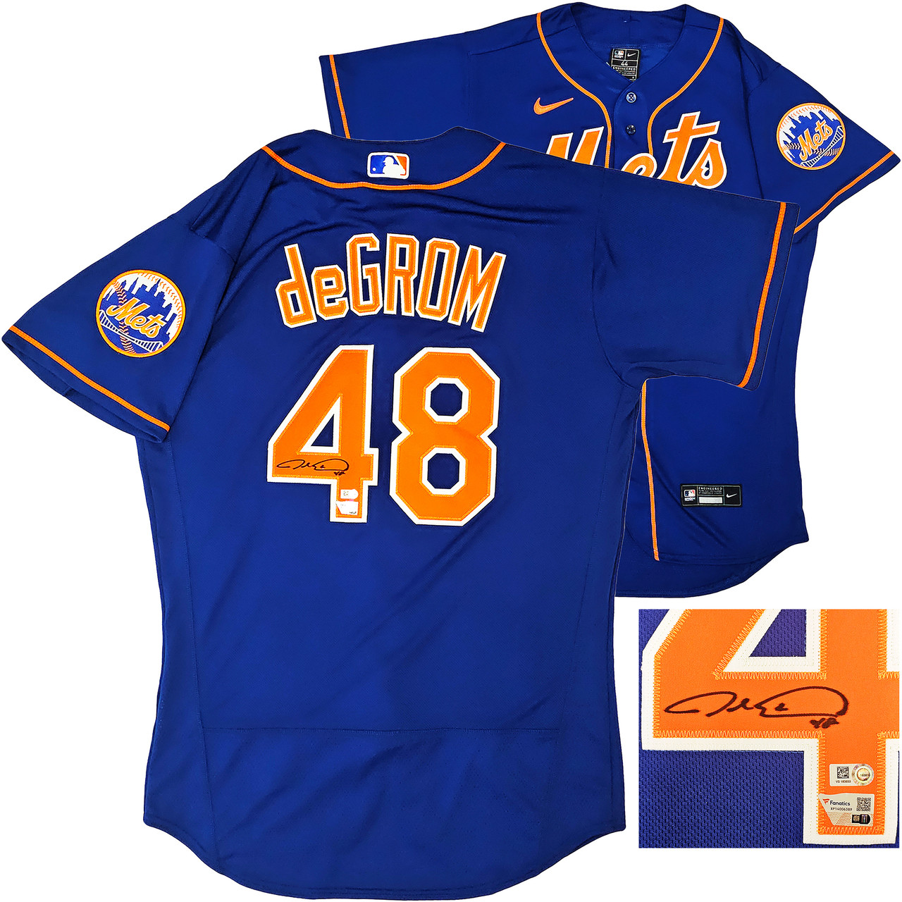 Jacob deGrom 18-19 NL CY Signed Authentic Mets Nike Jersey MLB