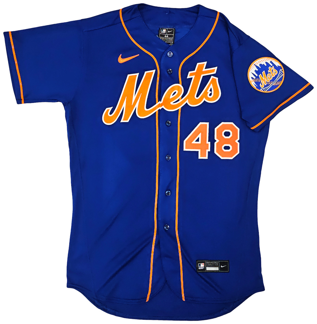 New York Mets Jacob deGrom Autographed Blue Nike Authentic Jersey
