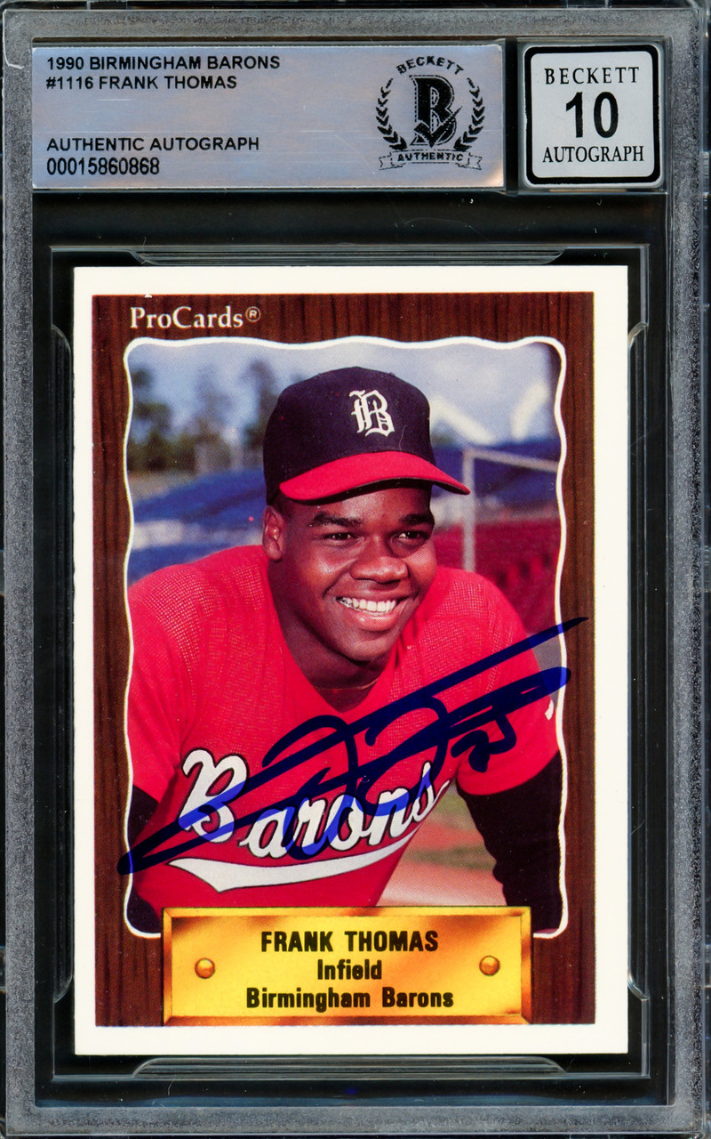 Frank Thomas Chicago White Sox signed 1990 Bowman #320 Rookie Card Beckett