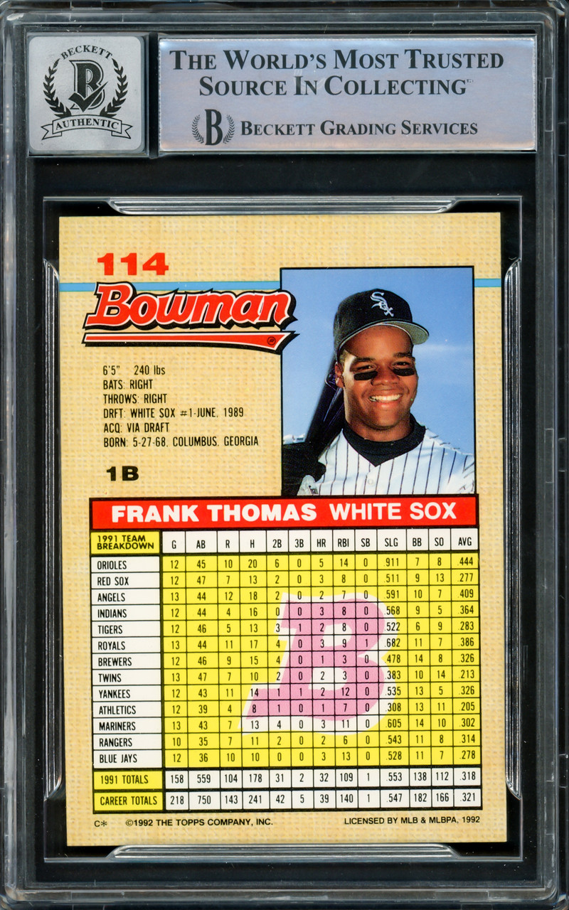 Frank Thomas Autographed 1996 SP Special FX Card #35 Chicago White Sox Auto  Grade Gem Mint 10 Beckett BAS #15860966 - Mill Creek Sports