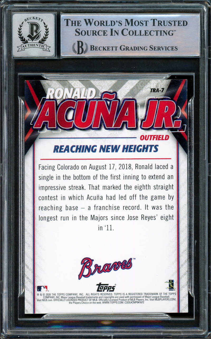 Ronald Acuna Jr. Autographed 2020 Topps Update Card #U-145 Atlanta Braves  Auto Grade Gem Mint 10 Beckett BAS #15772108 - Mill Creek Sports