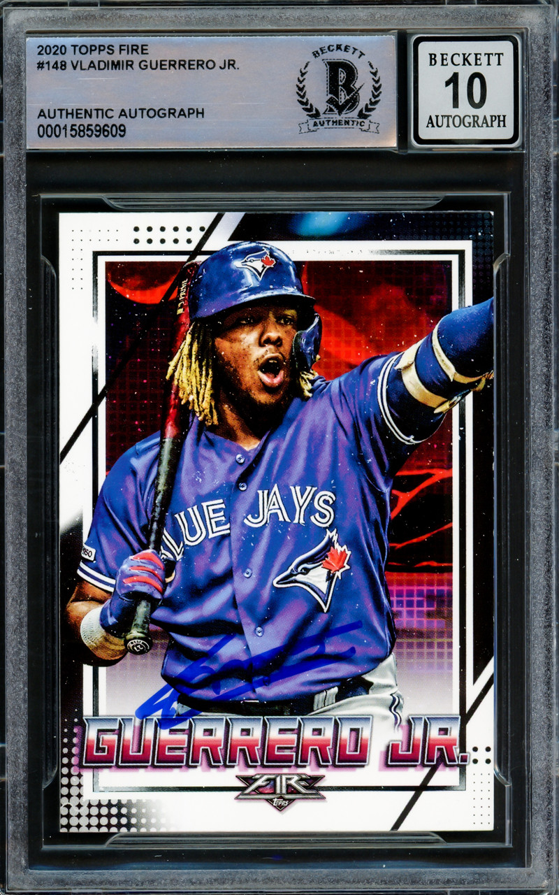 Vladimir Guerrero Jr. Autographed 2020 Topps Fire Card #148 Toronto Blue  Jays Auto Grade Gem Mint 10 Beckett BAS #15859609