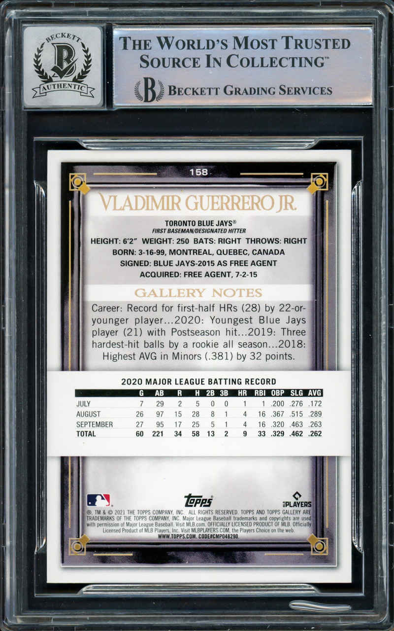 Vladimir Guerrero Jr. Autographed 2021 Topps Heritage Card #194 Toronto  Blue Jays Auto Grade Gem Mint 10 Beckett BAS #15859740 - Mill Creek Sports