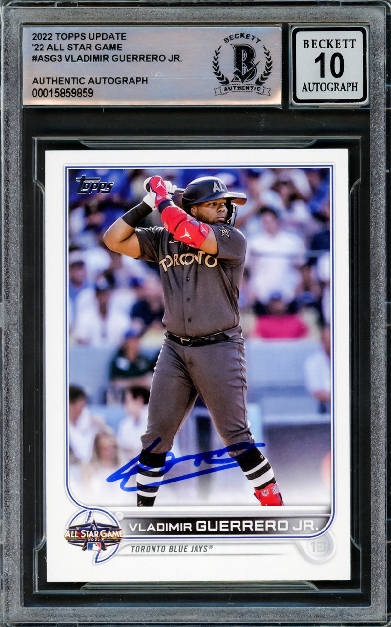 Vladimir Guerrero Jr. Autographed 2022 Topps Update All Star Game Card  #ASG-3 Toronto Blue Jays Auto Grade Gem Mint 10 Beckett BAS #15859859