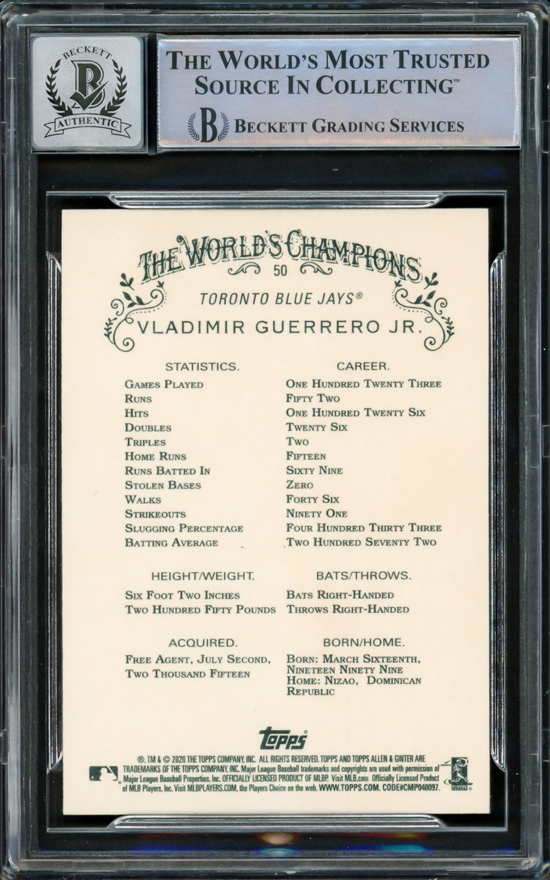 Vladimir Guerrero Jr. Autographed Jersey – Elite Cards Toronto Inc.