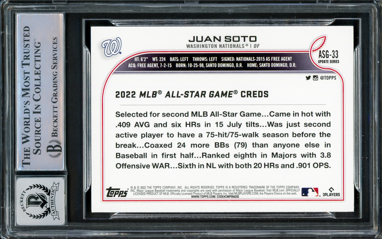 2021 Topps Update JUAN SOTO All-Star Game ~ MLB All Stars Nationals #ASG-3