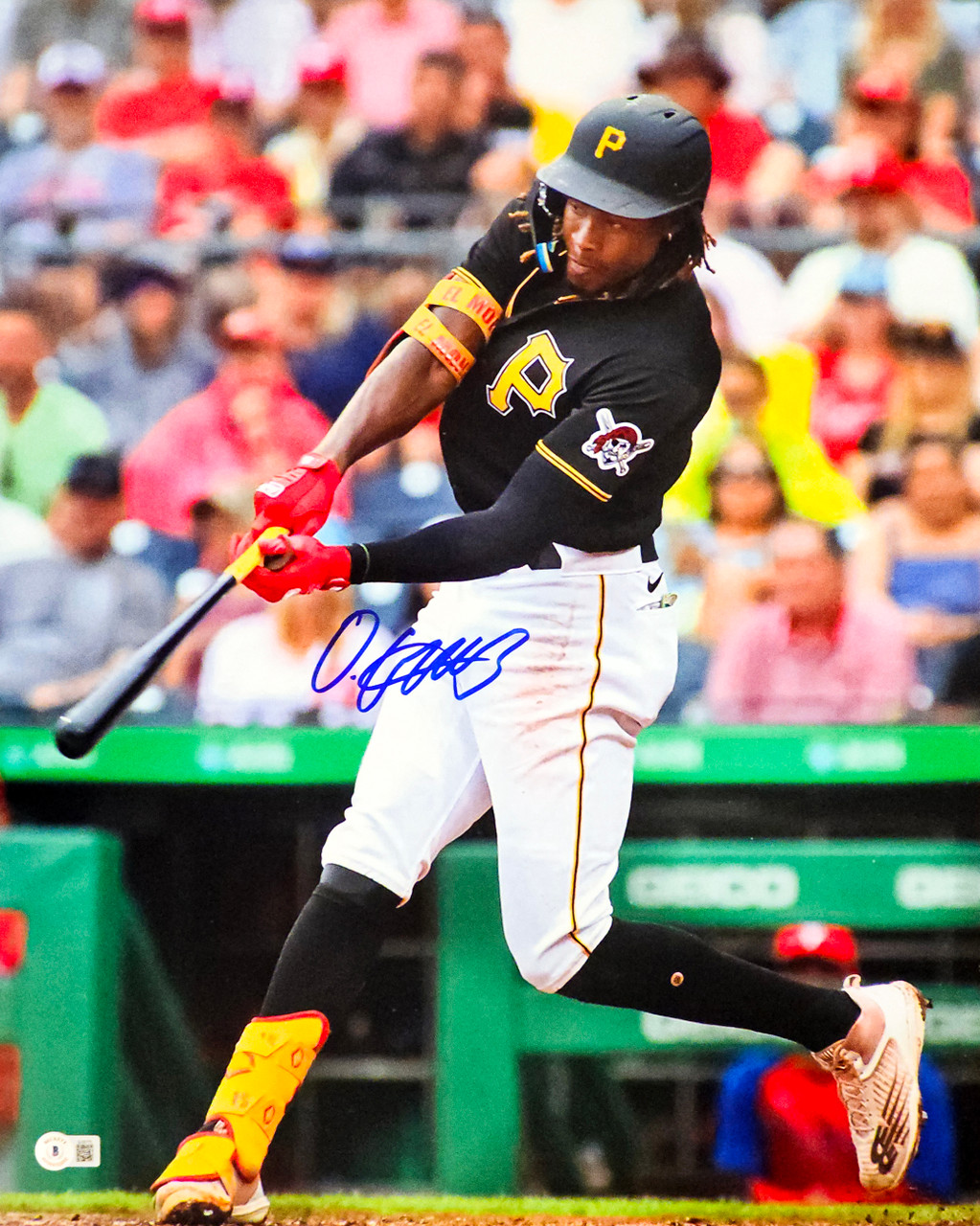 Oneil Cruz Autographed 16x20 Photo Pittsburgh Pirates Beckett BAS QR Stock  #218689