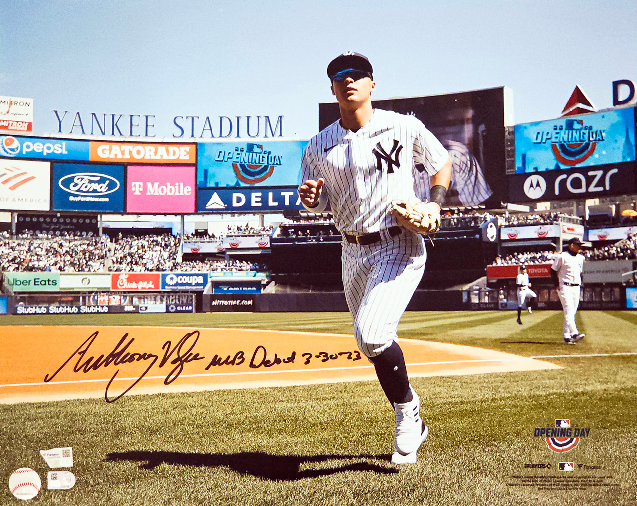Anthony Volpe Autographed 16x20 Photo New York Yankees MLB Debut