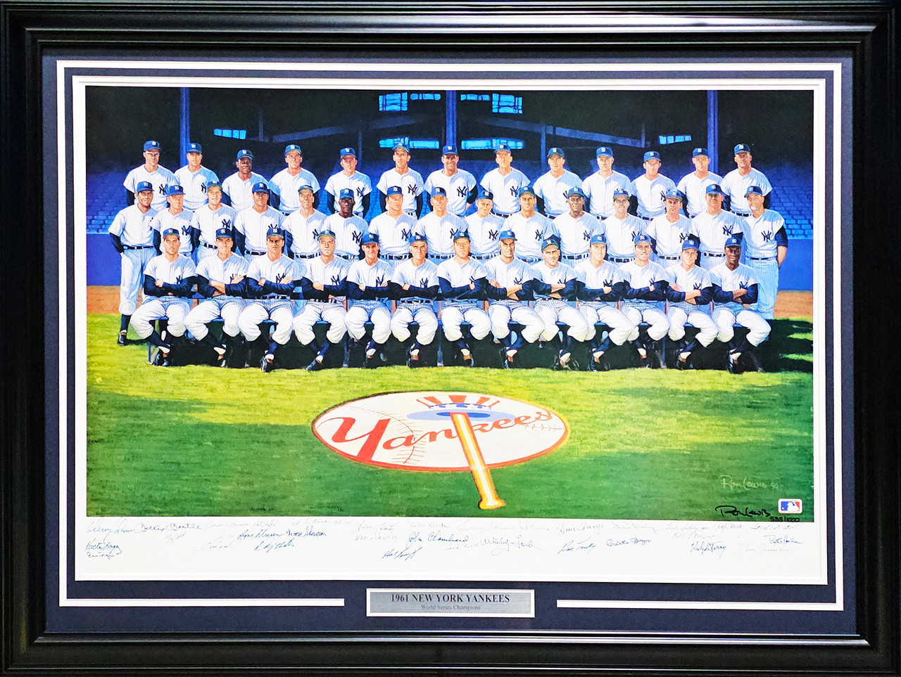 Mickey Mantle Signed Framed 8x10 New York Yankees Photo PSA LOA
