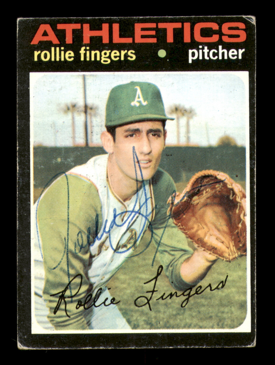 Rollie Fingers Autographed 1971 Topps Card #384 Oakland A's SKU #219100 -  Mill Creek Sports