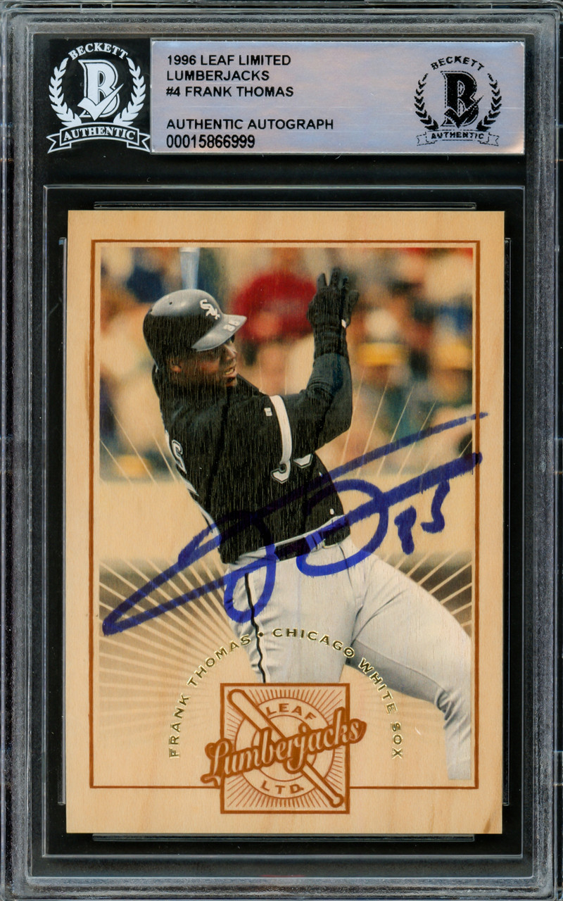 Frank Thomas White Sox Portrait With Real Autograph, Certificate Included