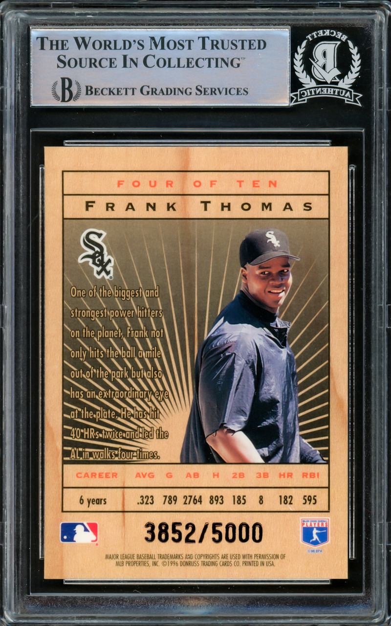 Frank Thomas Autographed 1996 SP Special FX Card #35 Chicago White Sox Auto  Grade Gem Mint 10 Beckett BAS #15860966 - Mill Creek Sports