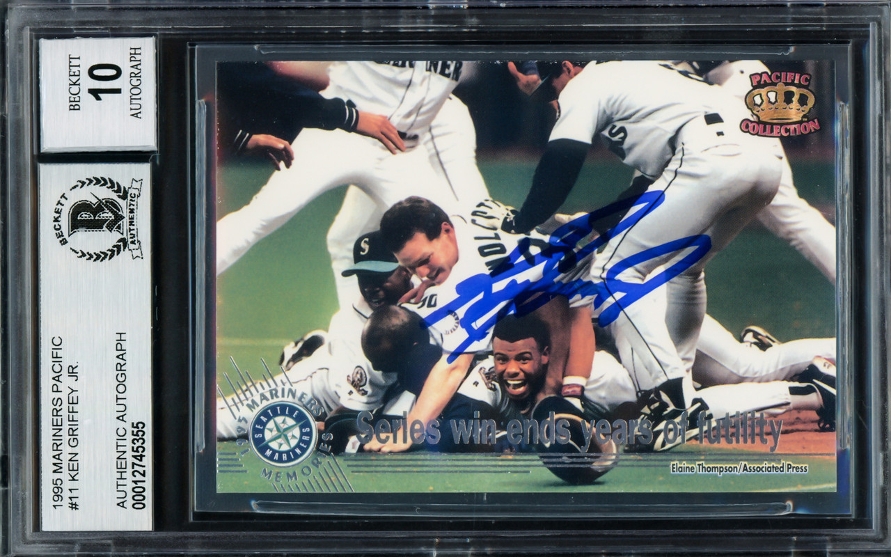 Ken Griffey, Jr. Autographed Signed . 1995 Pacific Card #11