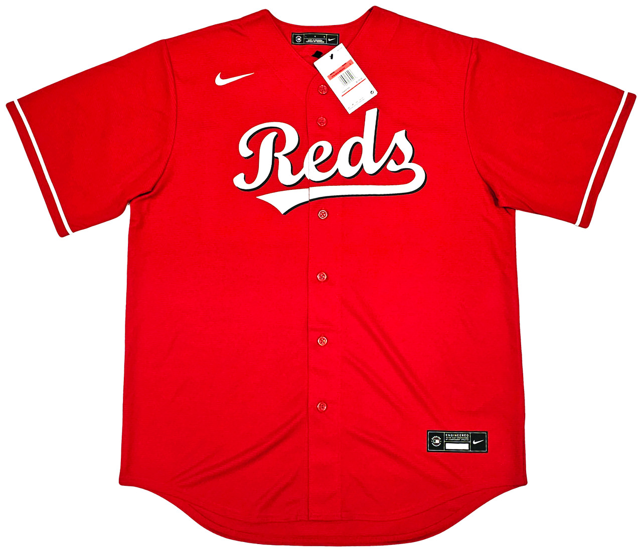 Cincinnati Reds Elly De La Cruz Autographed Red Nike Jersey Size L