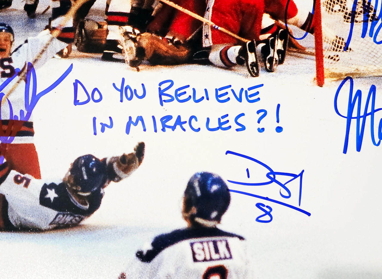 1980 USA Hockey Team Gold Medal Celebration Photo – 8”x10” - Autographed  Jim Craig — Gold Medal Strategies