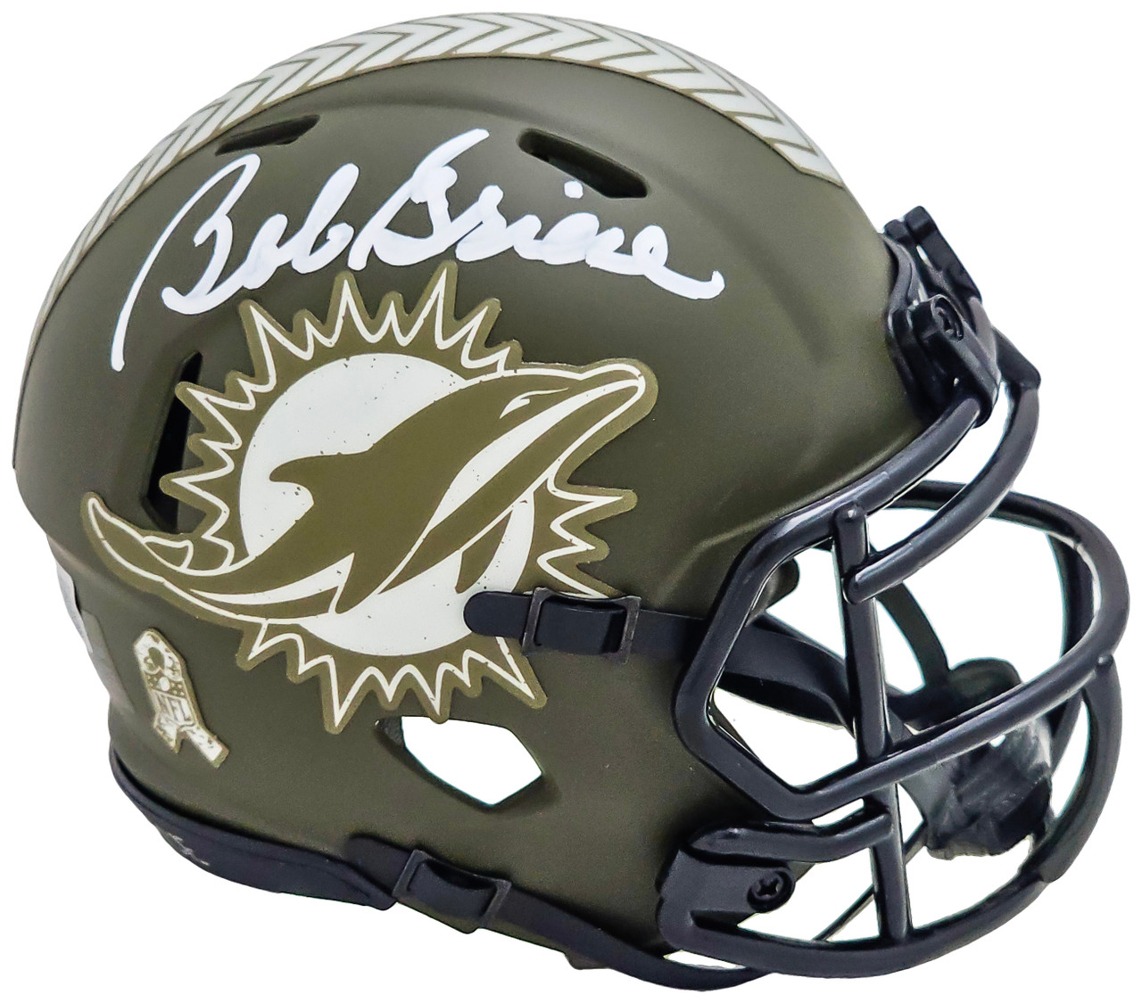 Bob Griese Autographed Miami Dolphins Salute to Service Army Green Speed  Mini Helmet Beckett BAS Witness Stock #220466 - Mill Creek Sports