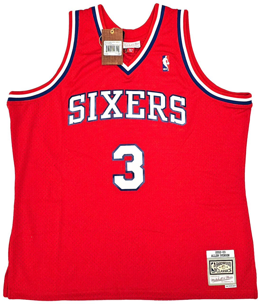 激レア 油っこく nba nationals iverson hwc jersey #3
