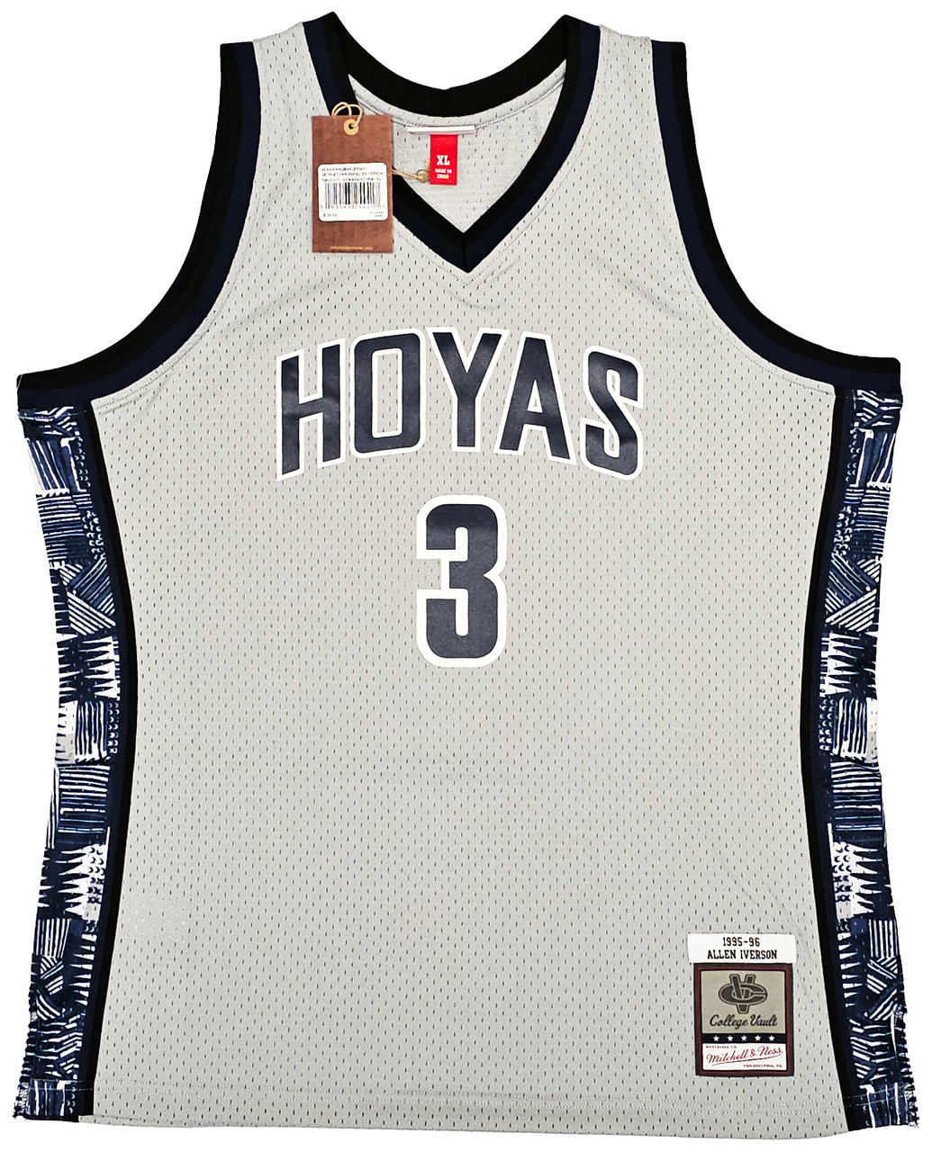 Allen Iverson Georgetown Hoyas Autographed Black Mitchell & Ness Swingman  Jersey