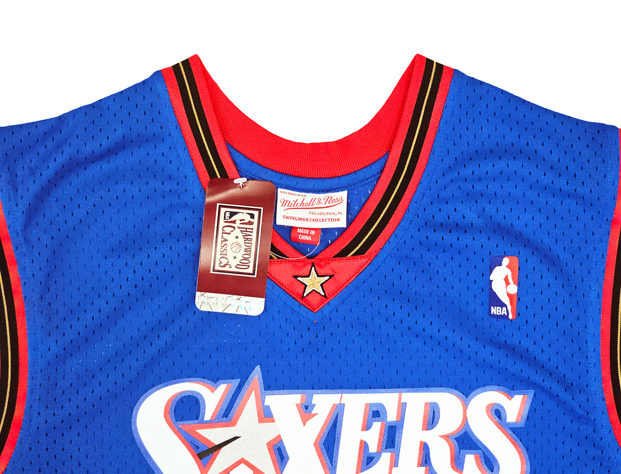 Allen Iverson Philadelphia 76ers Autographed Blue 1999-00 Mitchell & Ness  Hardwood Classics Authentic Jersey