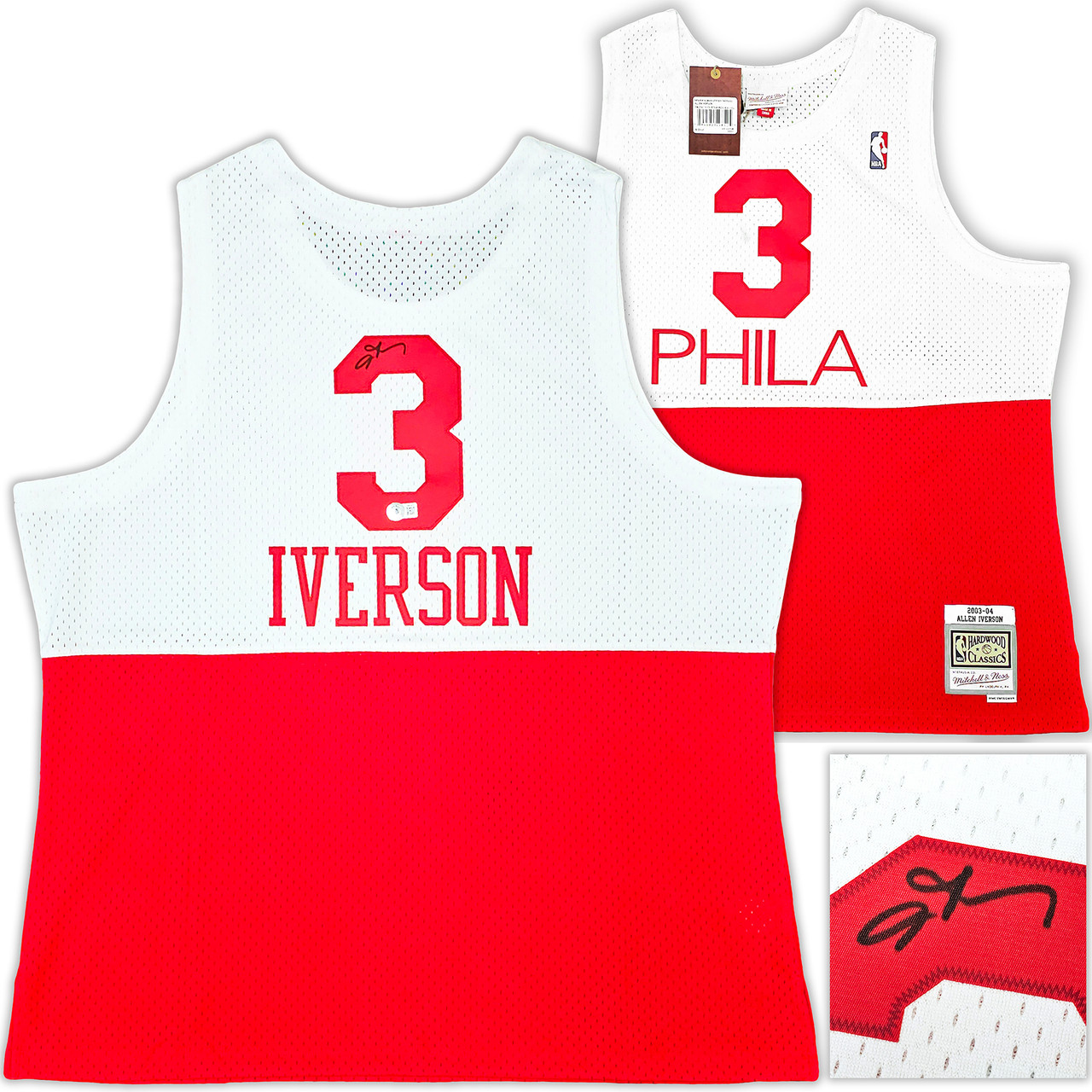 Mitchell & Ness Philadelphia 76ers Allen Iverson Authenic White Jersey
