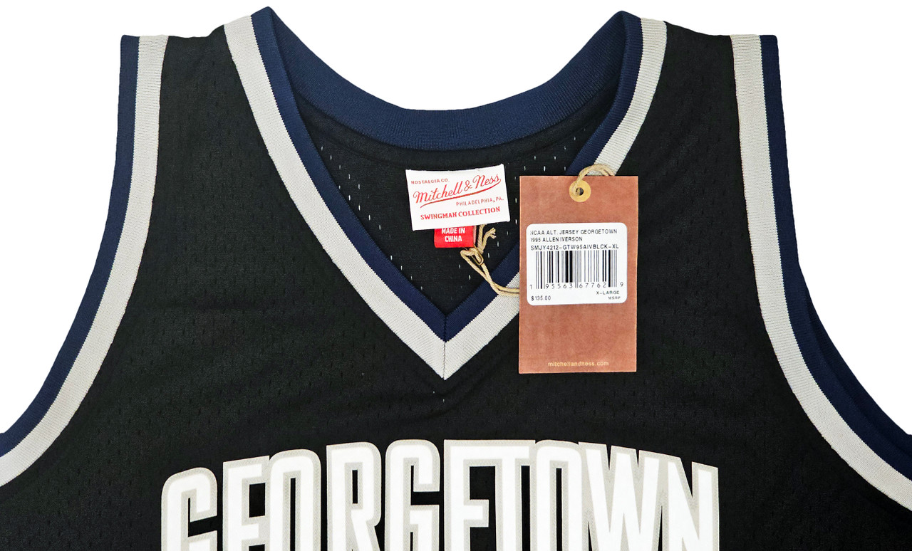 Allen Iverson Autographed Georgetown Mitchell & Ness Gray Basketball Jersey  - Fanatics