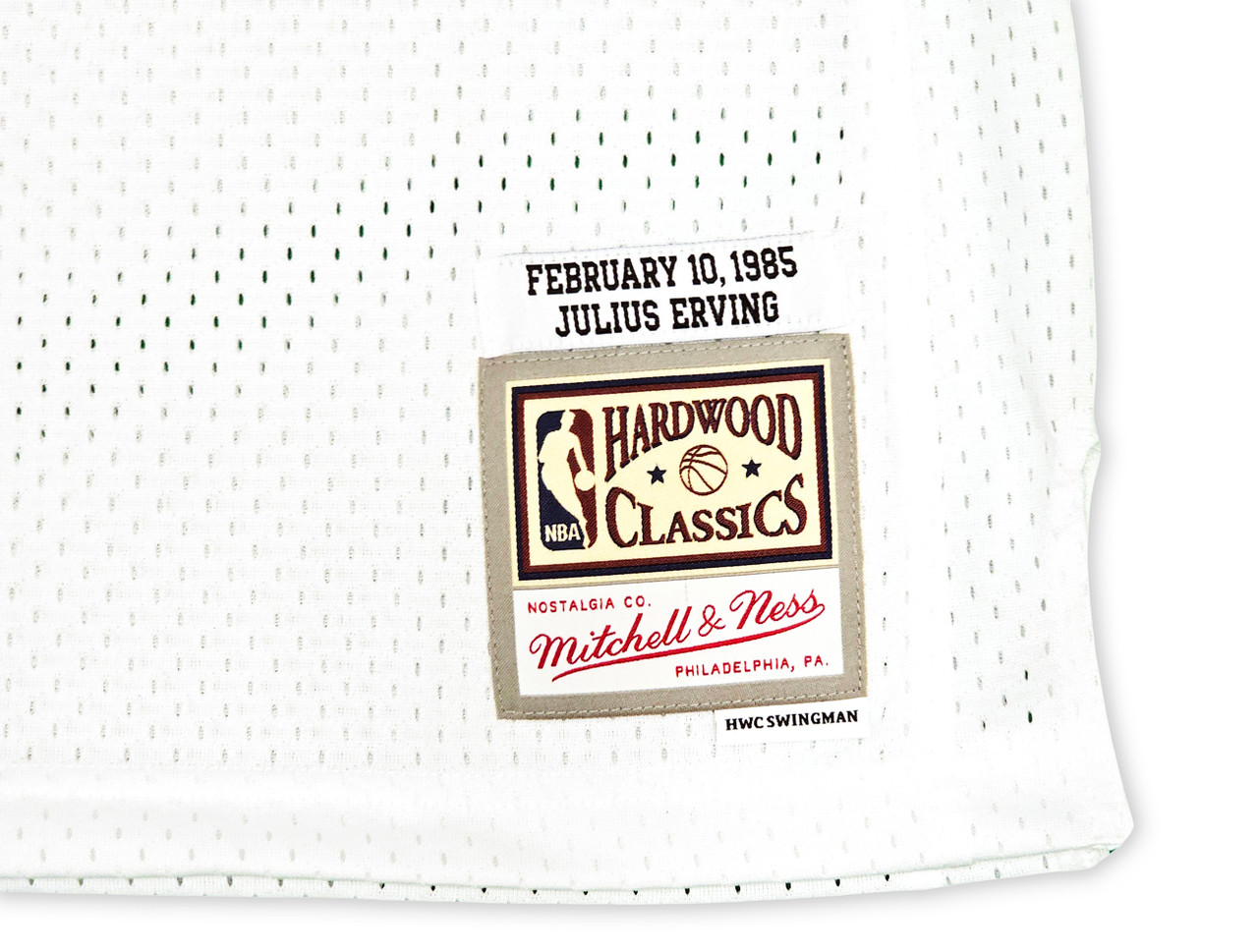 Julius Erving Philadelphia 76ers Autographed Red Mitchell & Ness 1982-83 Hardwood  Classics Swingman Jersey with “HOF 93” Inscription