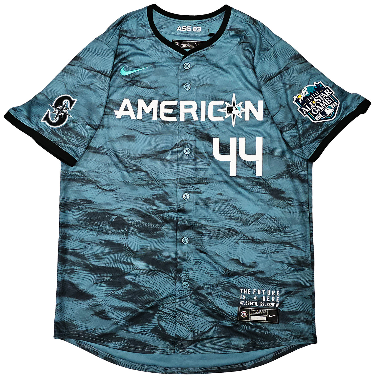 Julio Rodriguez American League Women's 2023 MLB All Star Game Teal Jersey  -  Worldwide Shipping