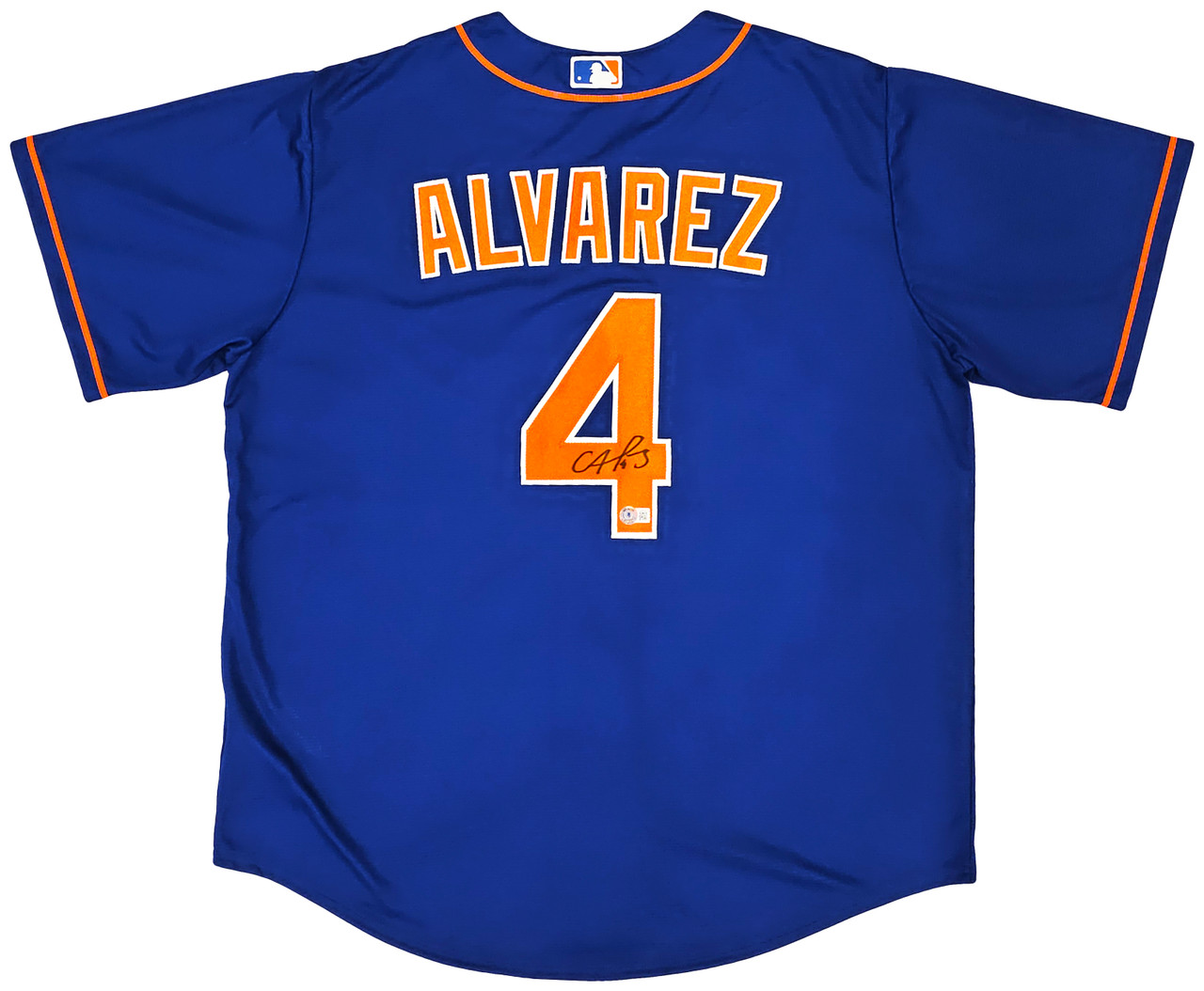Francisco Alvarez New York Mets Autographed Black Nike Replica Jersey