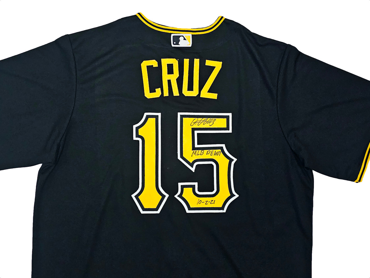 Pittsburgh Pirates Oneil Cruz Autographed Black Nike Jersey Size L MLB  Debut 10-2-21 Beckett BAS QR Stock #220600
