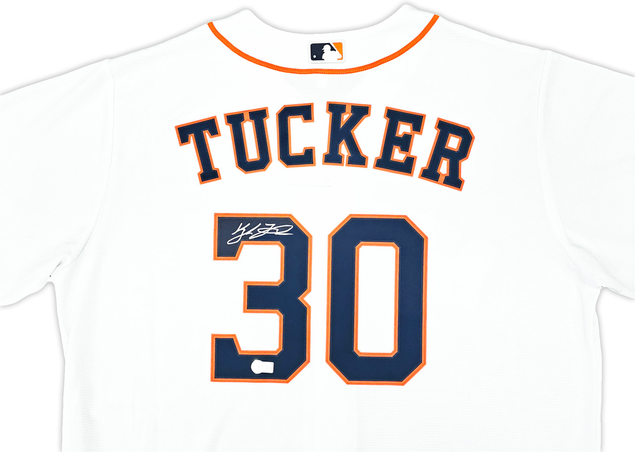 Kyle Tucker Autographed Houston Astros Nike White Jersey-Beckett Hologram