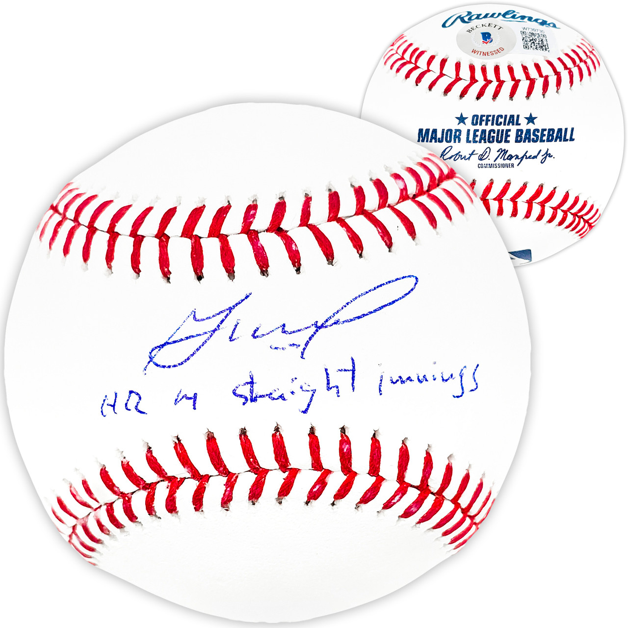 Jose Altuve Autographed Official MLB Baseball Houston Astros HR 4 Straight  Innings Beckett BAS Witness