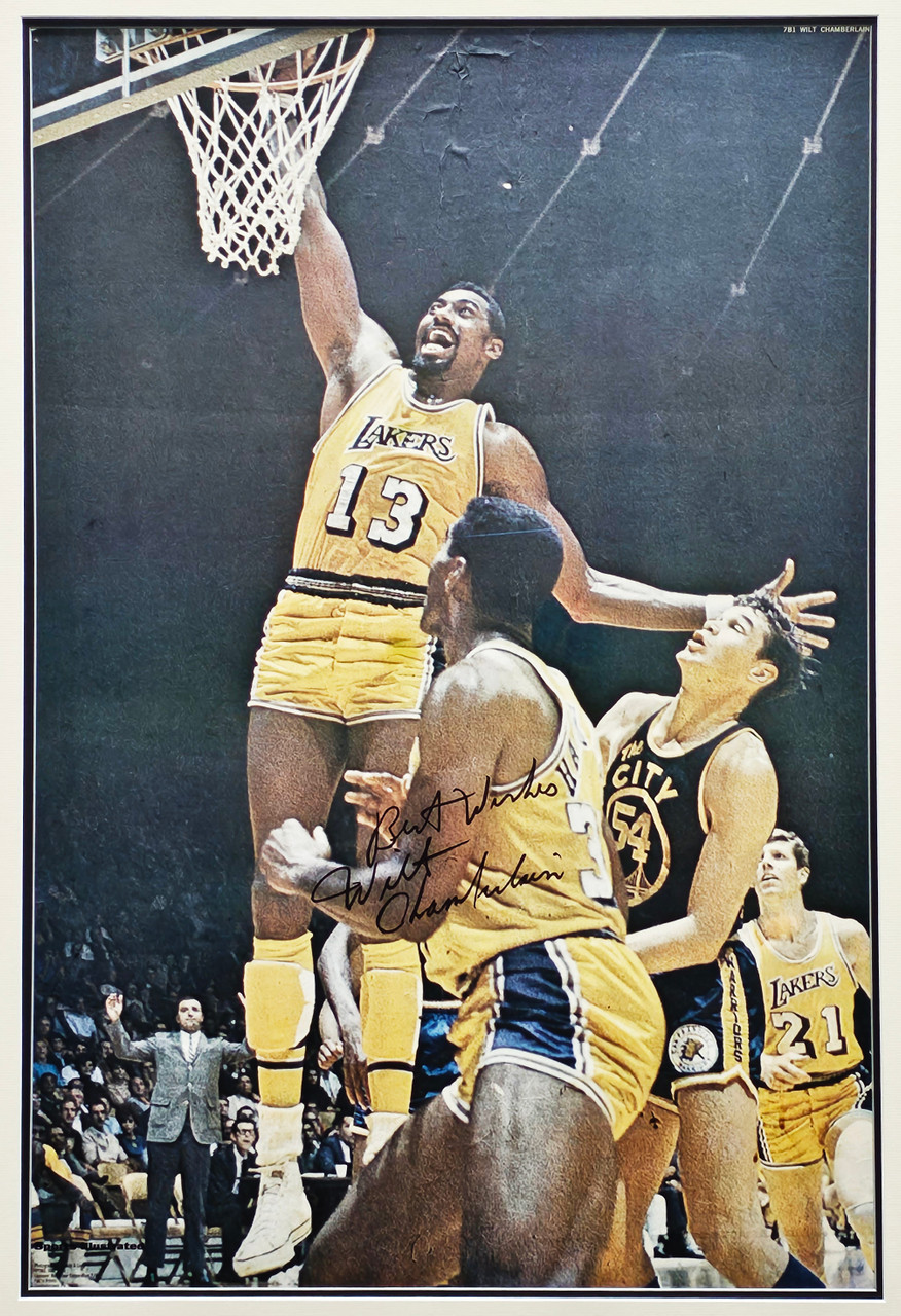 Wilt Chamberlain Autographed Framed 24x36 Sports Illustrated