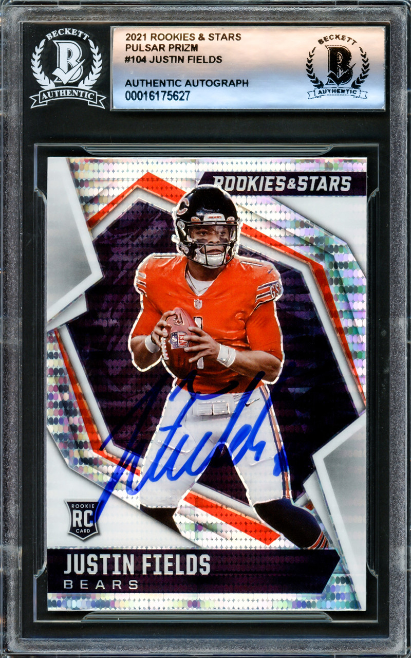Justin Fields Autographed 2021 Rookie & Stars Rookie Card #104