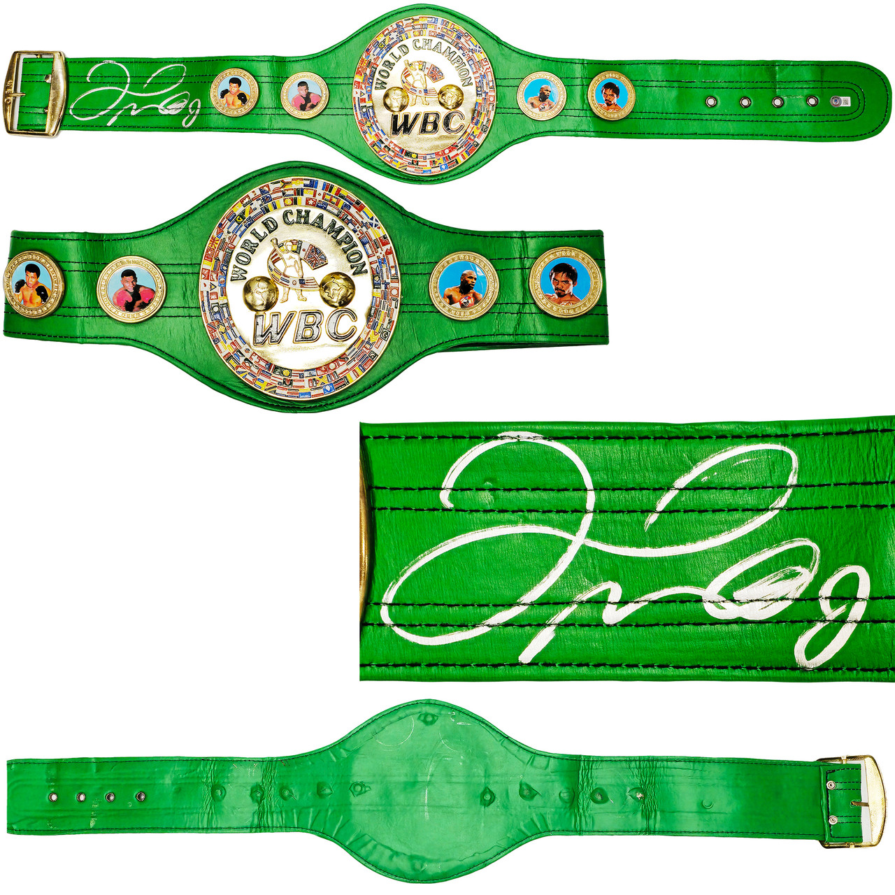 Floyd Mayweather Jr. Autographed Green WBC World Championship