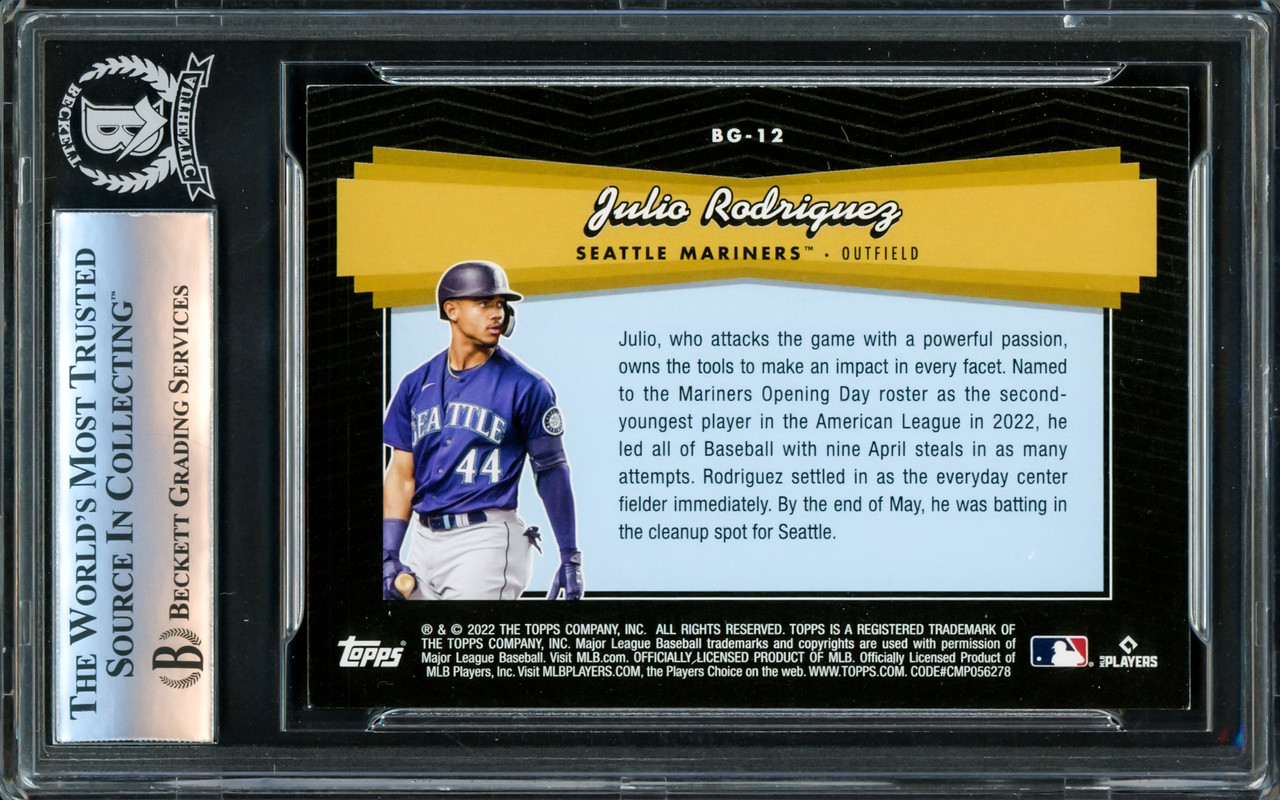 Julio Rodriguez Autographed 2022 Topps Black Gold Rookie Card #BG