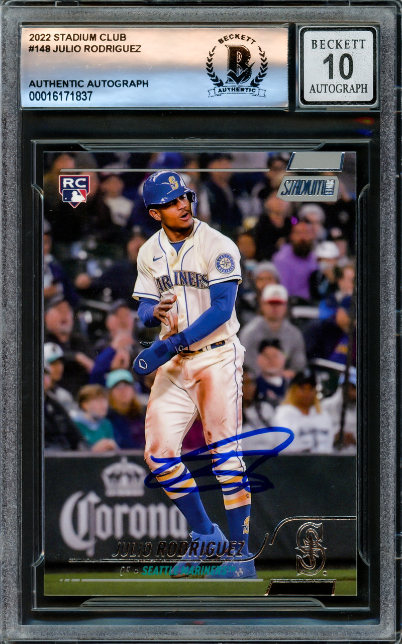 Julio Rodriguez Autographed 2022 Stadium Club Rookie Card #148