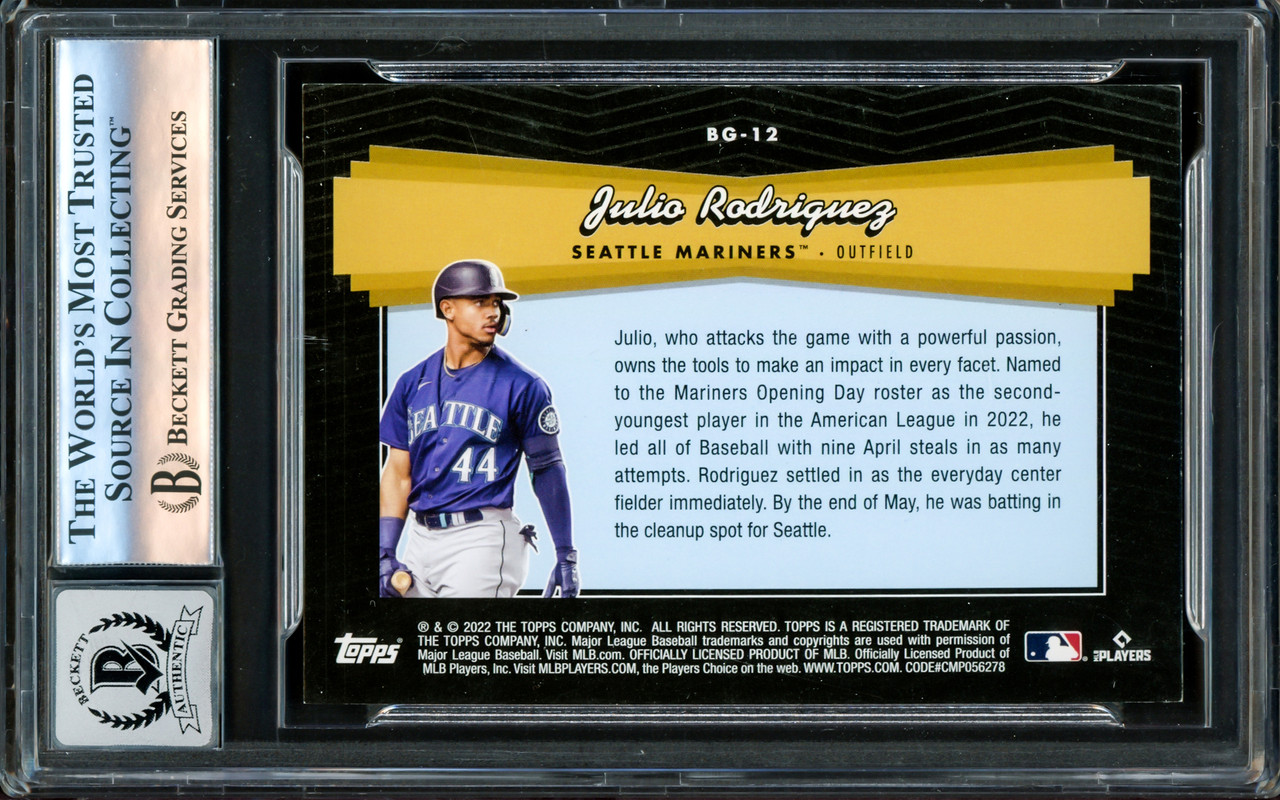 Julio Rodriguez Autographed 2022 Topps Update Black Gold Rookie
