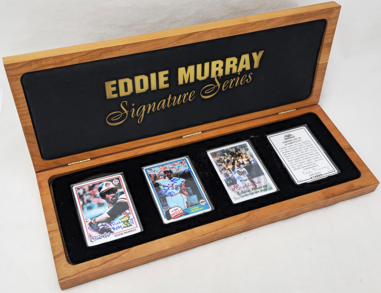 Eddie Murray Autographed Porcelain Baseball Card Set Baltimore