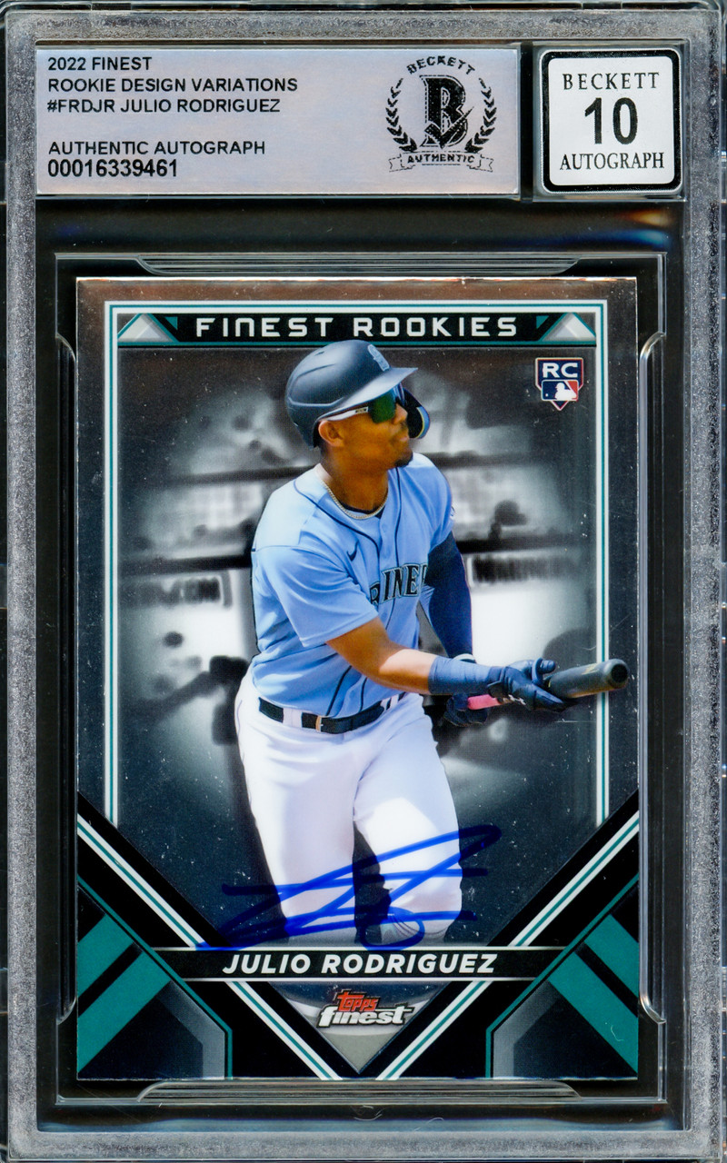 Julio Rodriguez Autographed 2022 Topps Finest Rookie Card #FRD-JR
