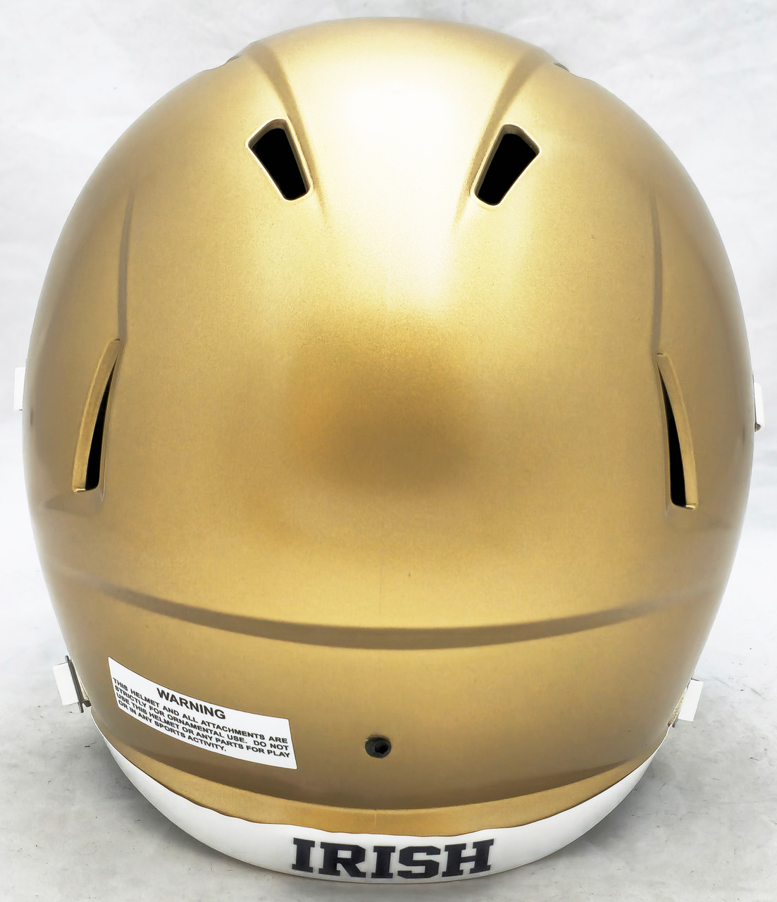 Notre Dame Gold Helmets