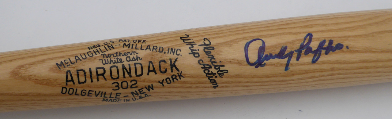 Andy Pafko Autographed Adirondack Bat Chicago Cubs Beckett BAS QR