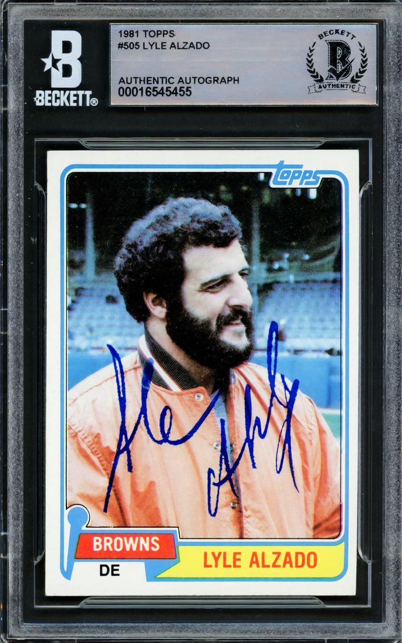 Lyle Alzado Autographed 1981 Topps Card #505 Cleveland Browns