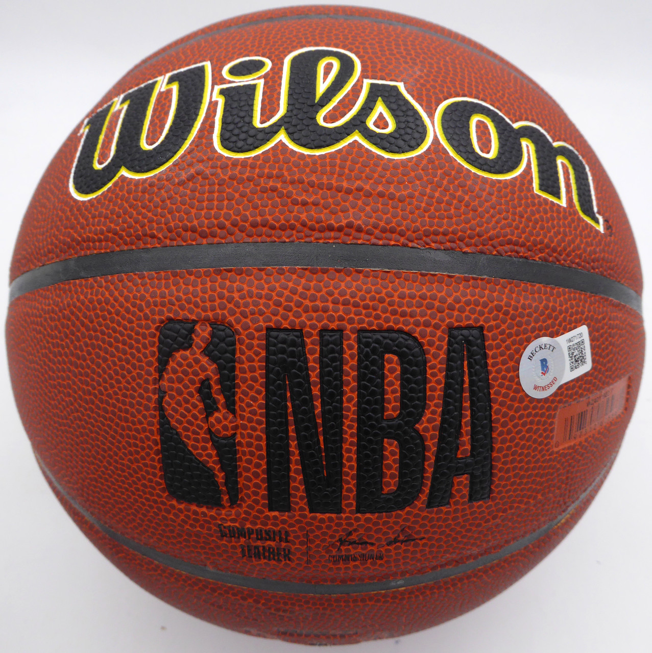 John Stockton Autographed Basketball Utah Jazz (Smudged