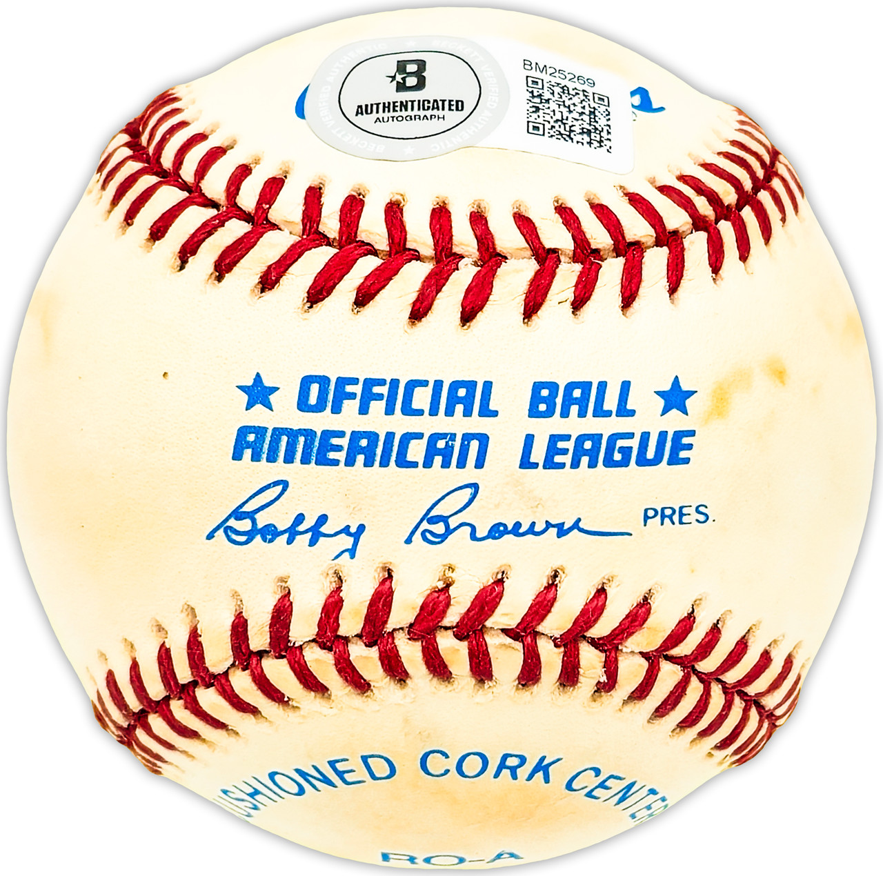Tom Ferrick Autographed Official AL Baseball New York Yankees Beckett ...