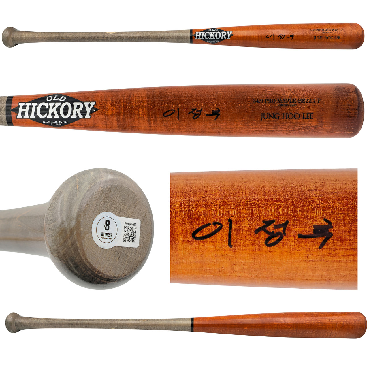 Jung Hoo Lee Autographed Orange & Gray Old Hickory Player Model