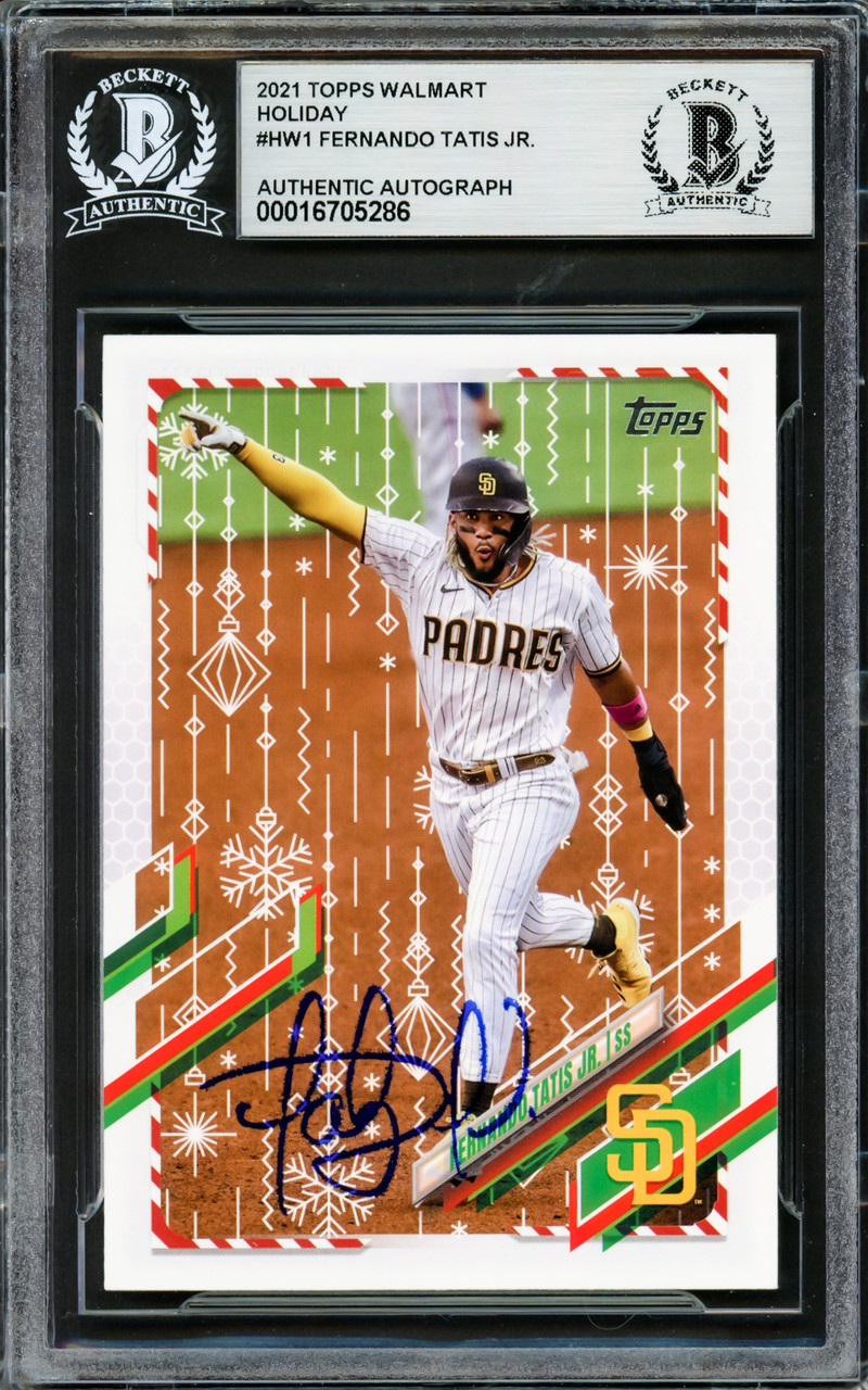 Fernando Tatis Jr. Autographed 2021 Topps Holiday Card #HW1 San