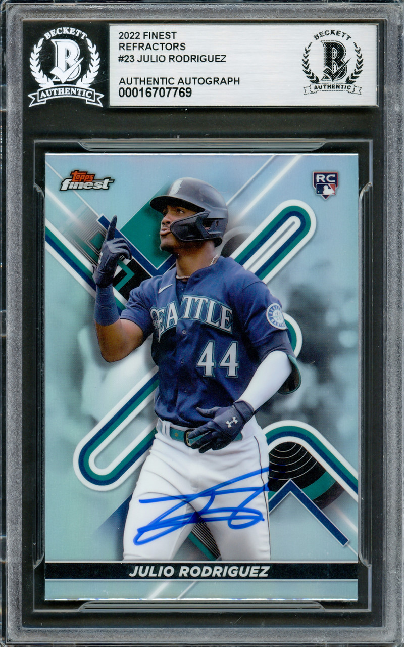 Julio Rodriguez Autographed 2022 Topps Finest Refractor Rookie