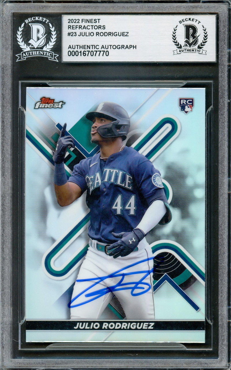 Julio Rodriguez Autographed 2022 Topps Finest Refractor Rookie
